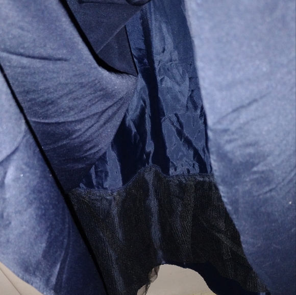 Jessica Howard Navy Blue Taffeta  Vintage Look Party Dress - Picture 5 of 7